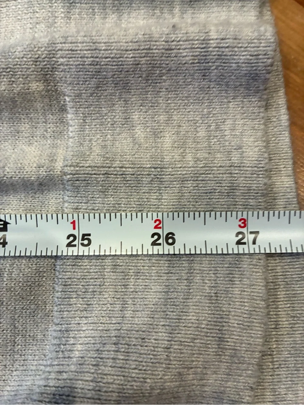 Express Men’s Two-Tone Charcoal and Light Gray Crewneck Sweater
